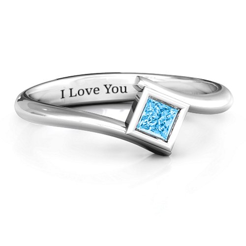 Princess Cut Bypass Ring