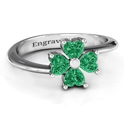 Four Heart Clover Ring