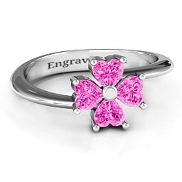 Four Heart Clover Ring