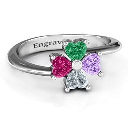 Four Heart Clover Ring