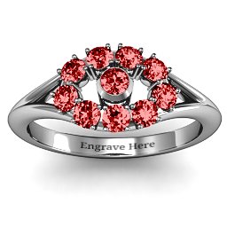 3 to 10 Stone "Solar" Ring in 925 Sterling Silver