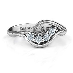 3 - 8 Stone Swirl Ring