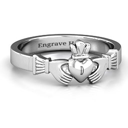 Classic Claddagh Ring in 925 Sterling Silver