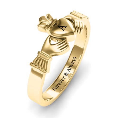 Classic Claddagh Ring – 10K Yellow Gold