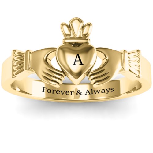 Classic Claddagh Ring – 10K Yellow Gold