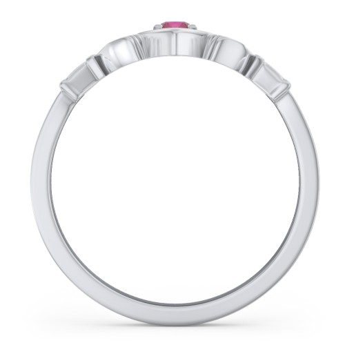 Round Stone Claddagh Ring