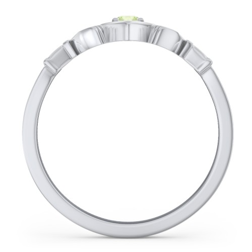 Round Stone Claddagh Ring