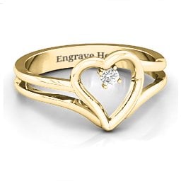Split Shank Heart Ring