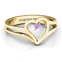 Split Shank Heart Ring