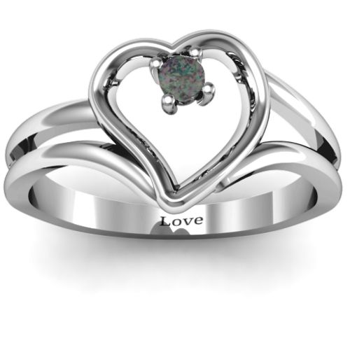 Split Shank Heart Ring