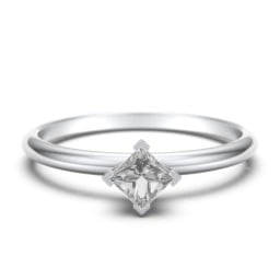 Stacking Ring with Compass Set Princess Gemstone