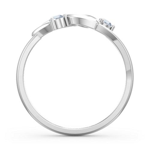 Siobhán Celtic Knot Ring – Sterling Silver with Aquamarine