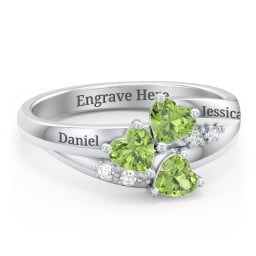 Heart Cluster Ring with Accents