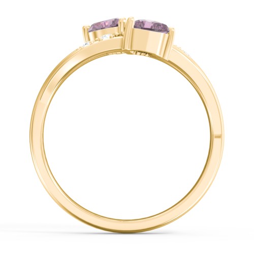 Heart Cluster Ring with Accents