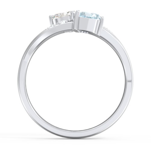 Heart Cluster Mother's Ring with Accents