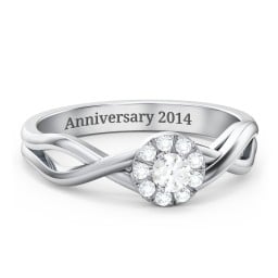 Braided Floral Cluster Ring