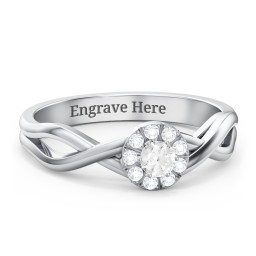 Braided Floral Cluster Ring