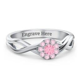 Braided Floral Cluster Ring