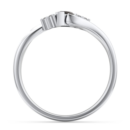 Twisted Marquise Ring with Shoulder Accents