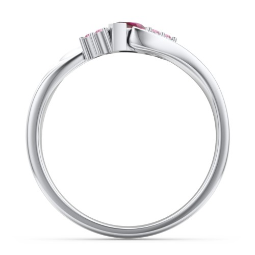 Twisted Marquise Ring with Shoulder Accents