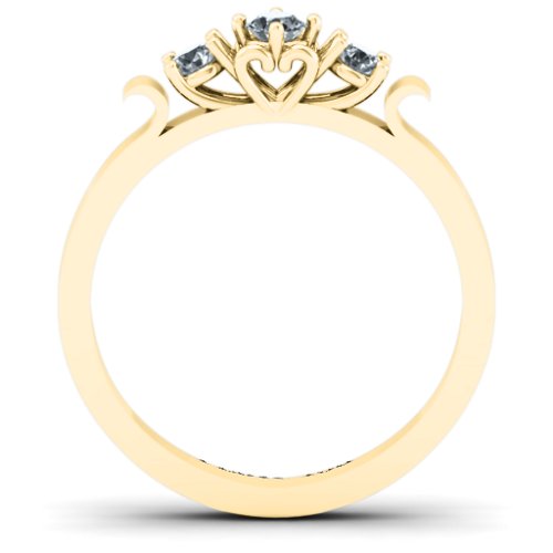 3-Stone Ring with Heart Gallery
