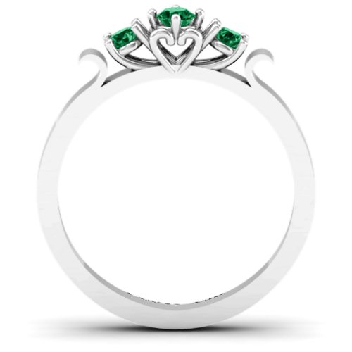 3-Stone Ring with Heart Gallery