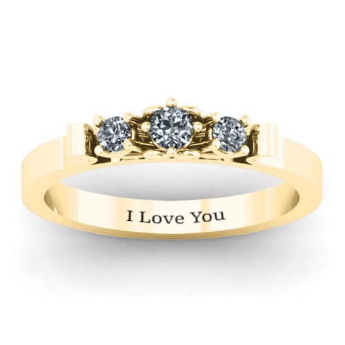 3-Stone Ring with Heart Gallery