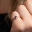Narrow Heart Ring with Shoulder Accents – 10K Rose Gold with Pink Tourmaline and White Premium Zirconia