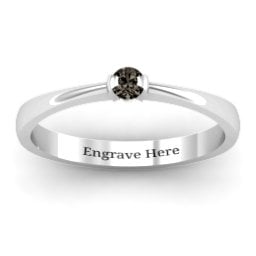 Semi Bezel Set Solitaire Ring