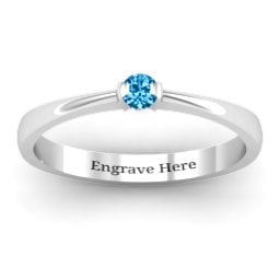 Semi Bezel Set Solitaire Ring