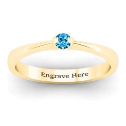 Semi Bezel Set Solitaire Ring