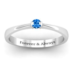 Semi Bezel Set Solitaire Ring