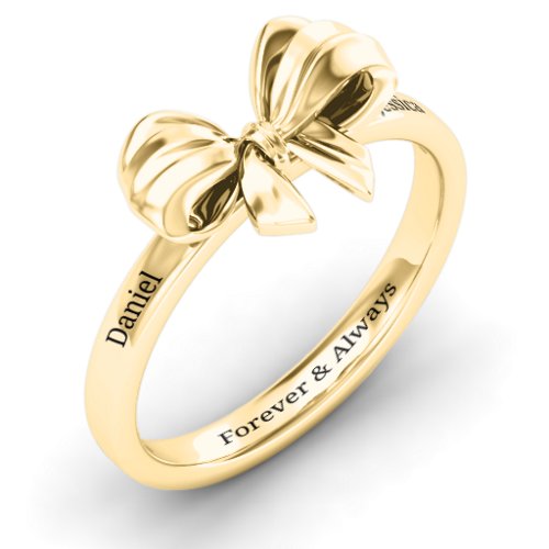 Papillon Bow Ring – 10K Yellow Gold