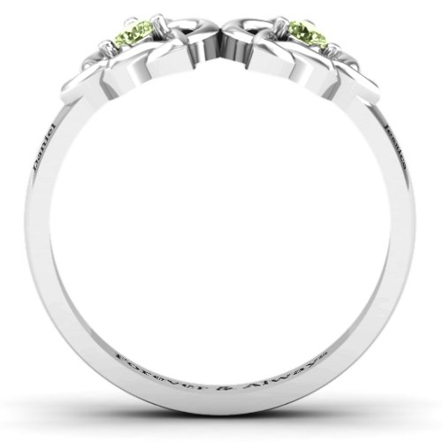Double Celtic Gemstone Ring