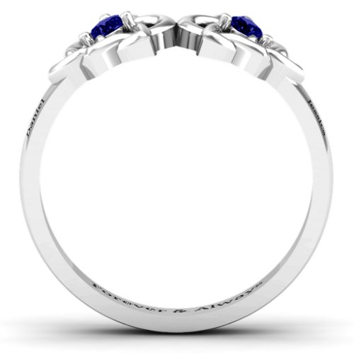 Double Celtic Gemstone Ring
