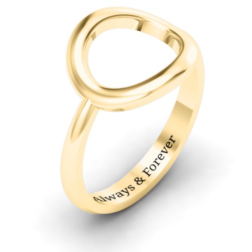 Simple Circle Karma Ring – 10K Yellow Gold