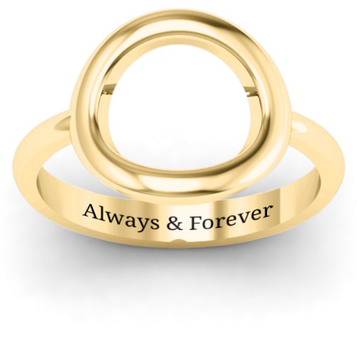 Simple Circle Karma Ring – 10K Yellow Gold