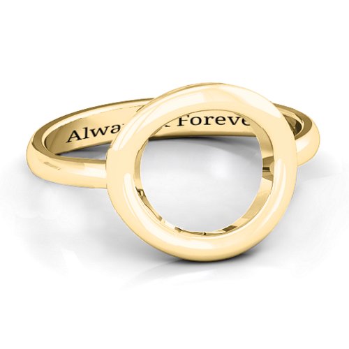 Simple Circle Karma Ring – 10K Yellow Gold