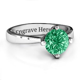 Large Stone Solitaire Ring