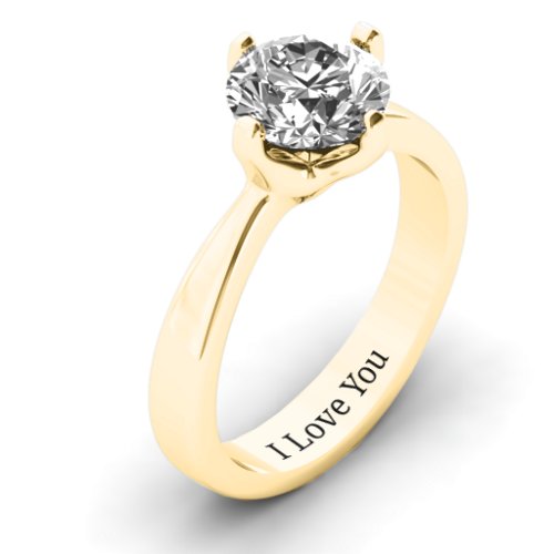 Large Stone Solitaire Ring