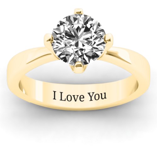 Large Stone Solitaire Ring