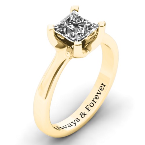 Large Princess Solitaire Ring