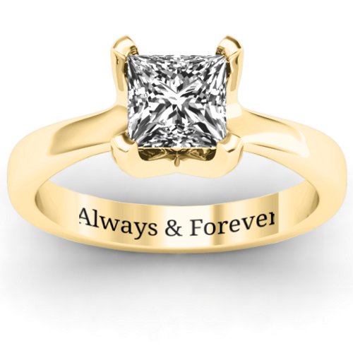 Large Princess Solitaire Ring