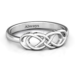 Infinity Knot Ring in 925 Sterling Silver
