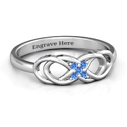 Infinity Knot Ring with Accents