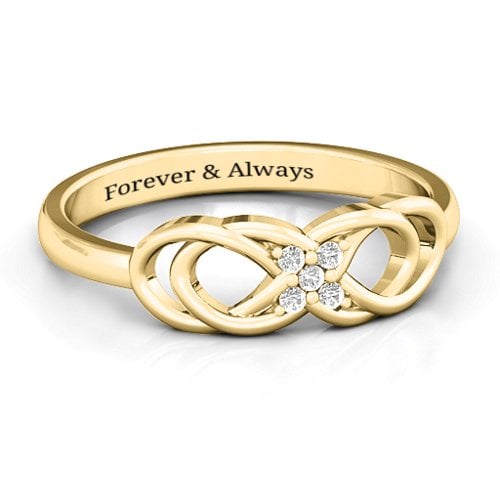 Infinity Knot Ring with Accents