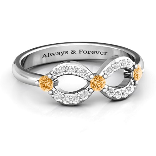 Dazzling Infinity Ring with Accents