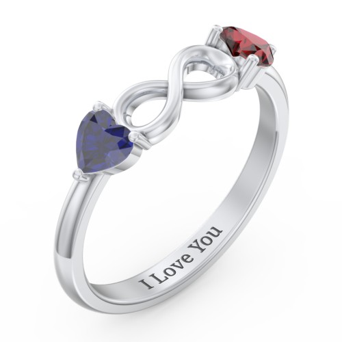 Two Hearts to Infinity Ring