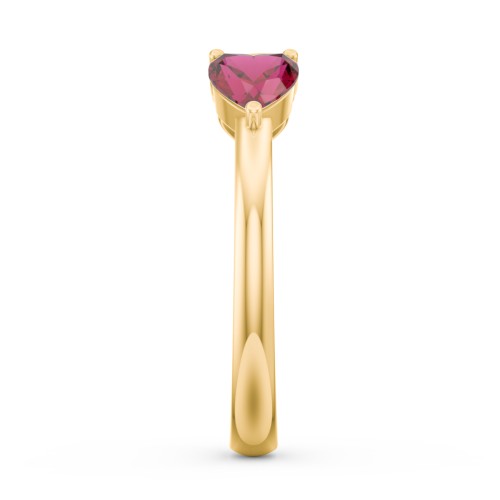 Two Hearts to Infinity Ring – 10K Yellow Gold with Emerald and Ruby