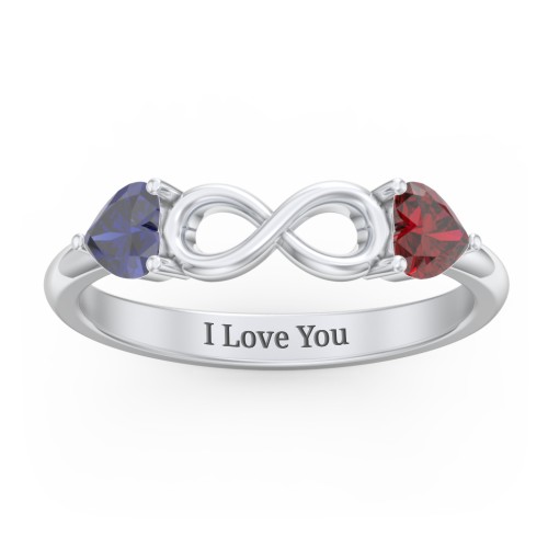 Two Hearts to Infinity Ring
